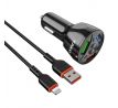 Autonabíjačka KAKU (KSC-493) 3xUSB 20W 4,8A QC3.0 +kabel USB 8-PIN Lightning kábel - čierna