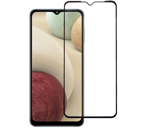 Tvrdené sklo 5D FULL COVER (full glue) 9H PRO (TG) pre SAMSUNG GALAXY A12 (A125F) - čierne