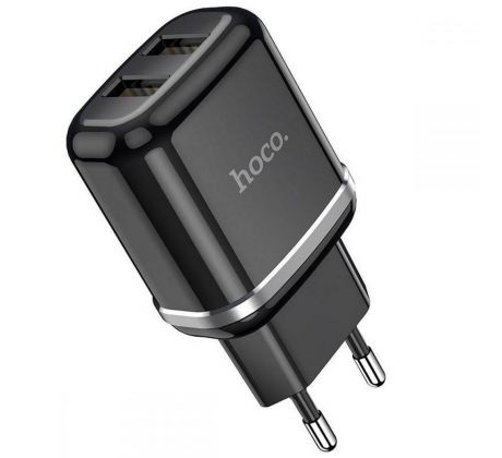 Sieťová nabíjačka HOCO N4 2 x USB 2,4A - čierna