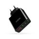 Sieťová nabíjačka ROCK T14 3xUSB 3A - čierna