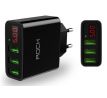 Sieťová nabíjačka ROCK T14 3xUSB 3A - čierna