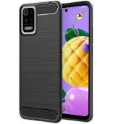 Púzdro CARBON CASE pre LG K52 - čierne