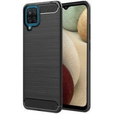 Púzdro CARBON CASE pre SAMSUNG GALAXY A12 (A125F) - čierne