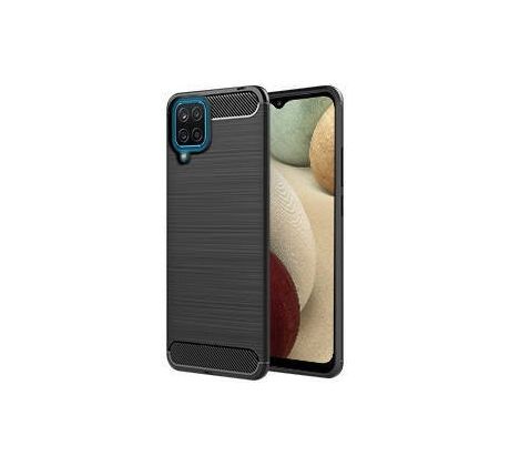 Púzdro CARBON CASE pre SAMSUNG GALAXY A12 (A125F) - čierne