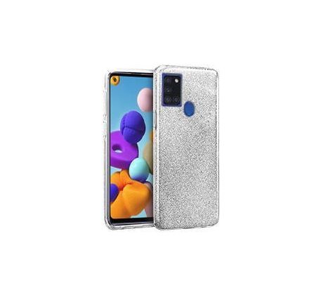 Púzdro SHINING CASE pre SAMSUNG GALAXY A21s (A217F) - strieborné