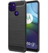 Púzdro CARBON CASE pre MOTOROLA MOTO G9 POWER - čierne