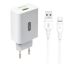 Sieťová nabíjačka XO L36 QC 3.0 + kábel USB Typ C - biela