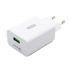 Sieťová nabíjačka XO L36 QC 3.0 + kábel USB Typ C - biela