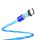 Kábel magnetický USB TYP-C LED 1 meter - modrý