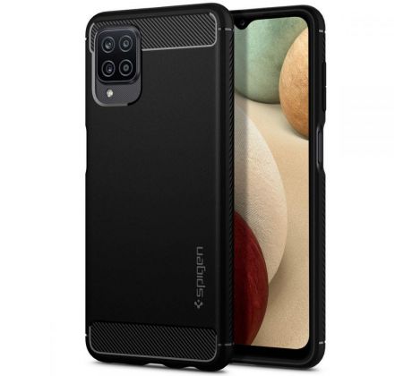 Púzdro SPIGEN RUGGED ARMOR™ pre SAMSUNG GALAXY A12 (A125F) - čierne