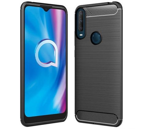 Púzdro CARBON CASE pre ALCATEL 1s (2020) - čierne