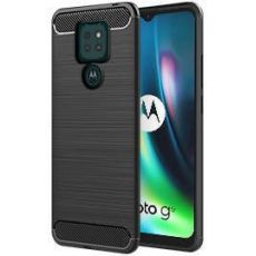 Púzdro CARBON CASE pre MOTOROLA MOTO G9 PLAY/E7 PLUS - čierne