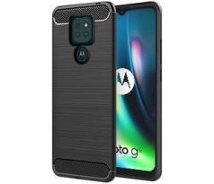 Púzdro CARBON CASE pre MOTOROLA MOTO G9 PLAY/E7 PLUS - čierne