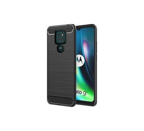 Púzdro CARBON CASE pre MOTOROLA MOTO G9 PLAY/E7 PLUS - čierne