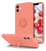 Púzdro SILICONE RING CASE pre APPLE iPHONE 11 (6,1") - ružové