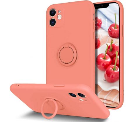 Púzdro SILICONE RING CASE  pre APPLE iPHONE 11 (6,1") - ružové