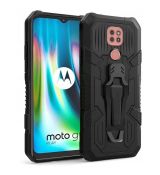 Púzdro NEXERI TANK CASE pre MOTOROLA MOTO G9 PLAY/E7 PLUS - čierne