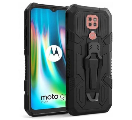 Púzdro NEXERI TANK CASE  pre MOTOROLA MOTO G9 PLAY/E7 PLUS - čierne