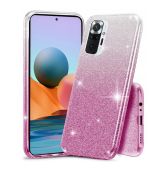 Púzdro SHINING CASE pre XIAOMI REDMI NOTE 10 - ružovo strieborné