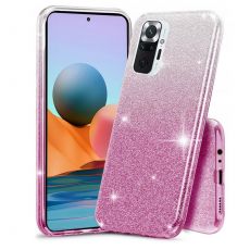 Púzdro SHINING CASE pre XIAOMI REDMI NOTE 10  - ružovo strieborné
