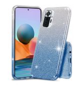Púzdro SHINING CASE pre XIAOMI REDMI NOTE 10 - modro strieborné