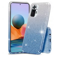 Púzdro SHINING CASE pre XIAOMI REDMI NOTE 10  - modro strieborné