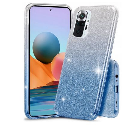 Púzdro SHINING CASE pre XIAOMI REDMI NOTE 10  - modro strieborné