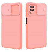 Púzdro SILICONE LENS CASE pre SAMSUNG GALAXY A12 (A125F) - broskyňové