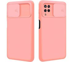 Púzdro SILICONE LENS CASE pre SAMSUNG GALAXY A12 (A125F) - broskyňové