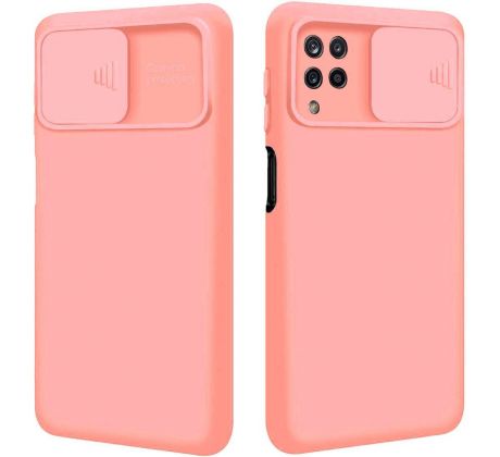 Púzdro SILICONE LENS CASE pre SAMSUNG GALAXY A12 (A125F) - broskyňové