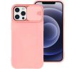 Púzdro SILICONE LENS CASE pre SAMSUNG GALAXY A12 (A125F) - broskyňové