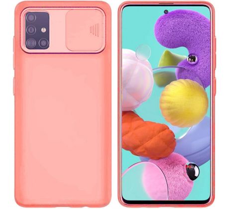 Púzdro SILICONE LENS CASE pre SAMSUNG GALAXY A51 (A515F) - broskyňové