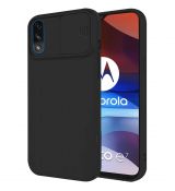 Púzdro SILICONE LENS CASE pre MOTOROLA MOTO E7 POWER - čierne