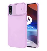 Púzdro SILICONE LENS CASE pre MOTOROLA MOTO E7 POWER - fialové