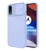 Púzdro SILICONE LENS CASE pre MOTOROLA MOTO E7 POWER - svetlo modré