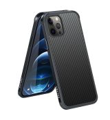 Púzdro (Zadný kryt) SULADA CARBON FIBER CASE pre APLLE iPHONE 12/12 PRO - čierne