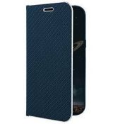 Púzdro knižkové VENNUS BOOK CARBON CASE pre APPLE iPHONE 12 MINI (5,4") - modré