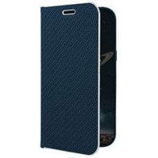 Púzdro knižkové VENNUS BOOK CARBON CASE pre APPLE iPHONE 12 MINI (5,4") - modré