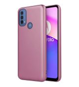 Púzdro SILIKÓNOVÉ METALLIC CASE pre MOTOROLA MOTO E30/E40/E20s - ružové
