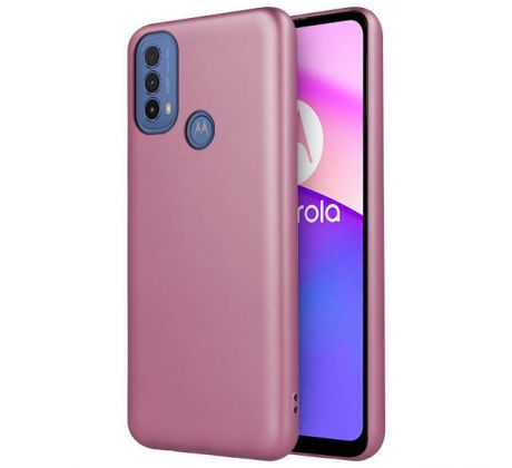 Púzdro SILIKÓNOVÉ METALLIC CASE pre MOTOROLA MOTO E30/E40/E20s - ružové