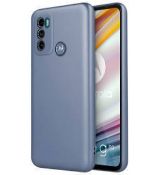 Púzdro SILIKÓNOVÉ METALLIC CASE pre MOTOROLA MOTO G60 - modré