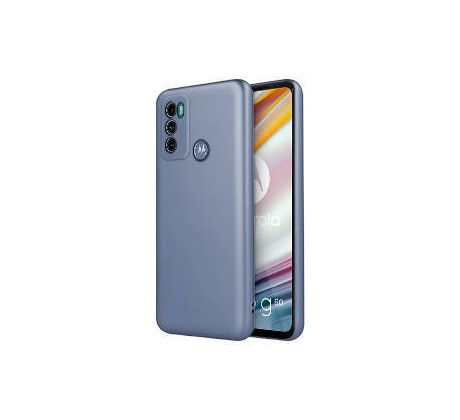 Púzdro SILIKÓNOVÉ METALLIC CASE pre MOTOROLA MOTO G60 - modré