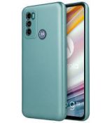Púzdro SILIKÓNOVÉ METALLIC CASE pre MOTOROLA MOTO G60 - zelené