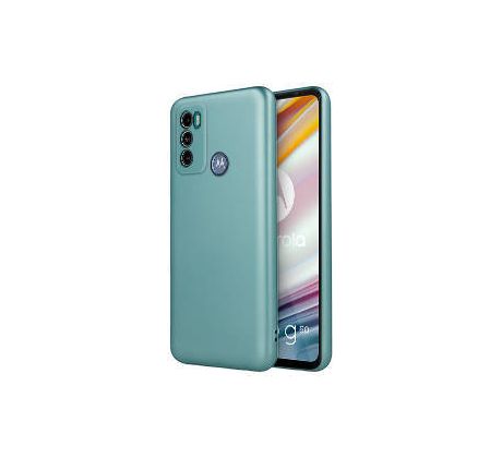 Púzdro SILIKÓNOVÉ METALLIC CASE pre MOTOROLA MOTO G60 - zelené