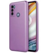 Púzdro SILIKÓNOVÉ METALLIC CASE pre MOTOROLA MOTO G60 - fialové