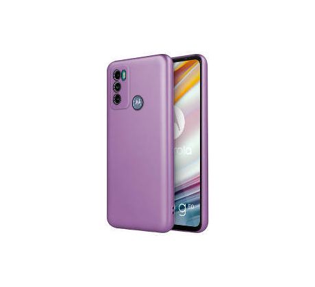 Púzdro SILIKÓNOVÉ METALLIC CASE pre MOTOROLA MOTO G60 - fialové