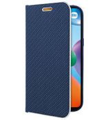 Púzdro knižkové LUNA BOOK CARBON pre XIAOMI REDMi 10C - modré