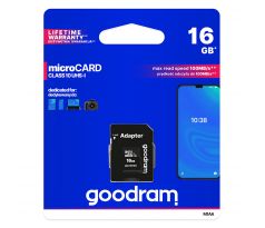 Pamäťová karta GOODRAM MICRO SDHC 16GB s adaptérom