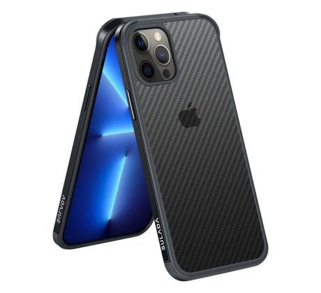 Púzdro (Zadný kryt) SULADA CARBON FIBER CASE pre APLLE iPHONE 13 PRO - čierne