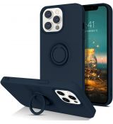 Púzdro SILICONE RING CASE pre APPLE iPHONE 13 PRO (6,1") - modré